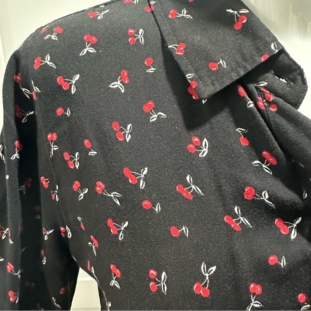 Rails Rocsi Cherry Print Button Down Shirt Size S… - image 6